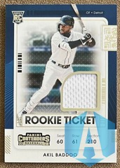2021 Panini Contenders Rookie Ticket Jersey Akil Baddoo #RTJ-AB Detroit Tigers